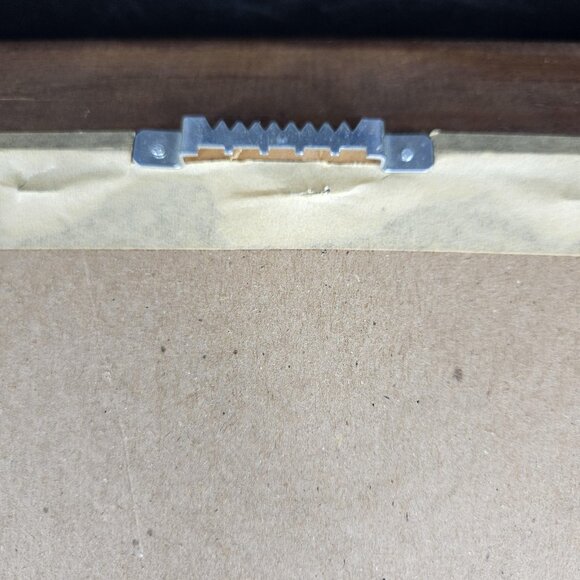 Vintage Lucille Cole Rural Landscape Drawing Framed Art Trees Cabin Signed 14x12 - Picture 7 of 11